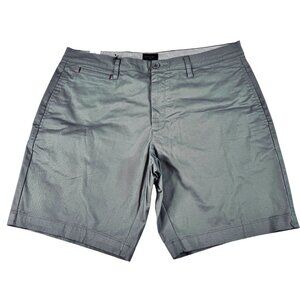 UNTUCKit St. Vincent Men's 38 Gray Stretch Flat Front Casual Chino Shorts NEW